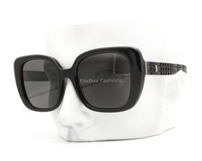 Burberry Sunglasses B4371 3001/87 Helena Black Square Frames Gray Lens w/case