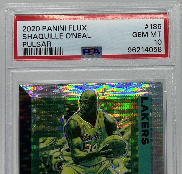 Shaquille O’Neal PSA 10- 2020 Panini Flux ‘Pulsar’ -LSU, Magic, Lakers. Celtics view 2