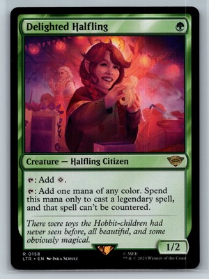 Delighted Halfling MTG LOTR  158