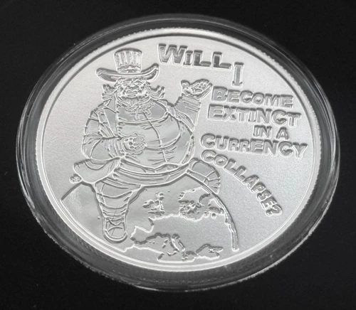 2016  Fat Sam Reverse Proof Silver Shield 1 Troy oz .999 Silver Round BOX & COA