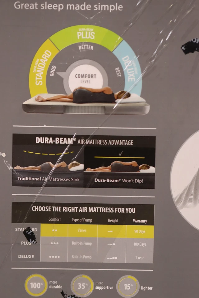 Colchón de aire Intex 64778E Dura-Beam Standard Prestige: Fiber-Tech - tamaño completo... Foto 4 de 4