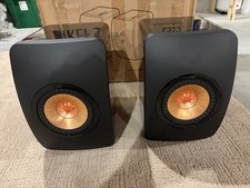 KEF LS50 50th Anniversary Bookshelf Speakers Carbon Black, Pair