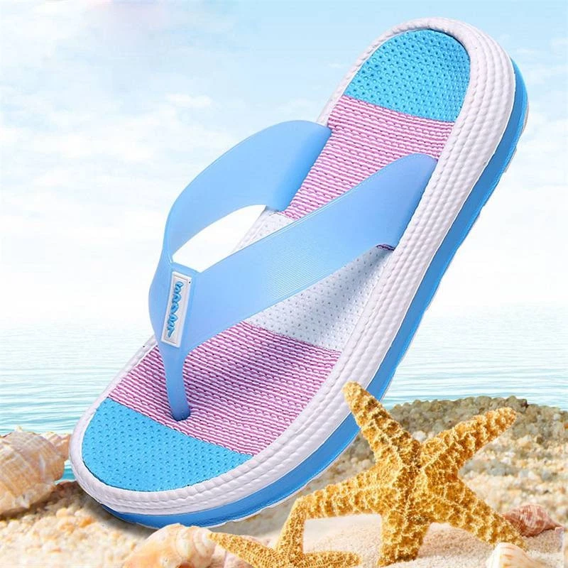 Zapatos de cuña para mujer Chanclas Masaje Duradero 2024 Verano Zapatillas Sandalias de playa Foto 3 de 4
