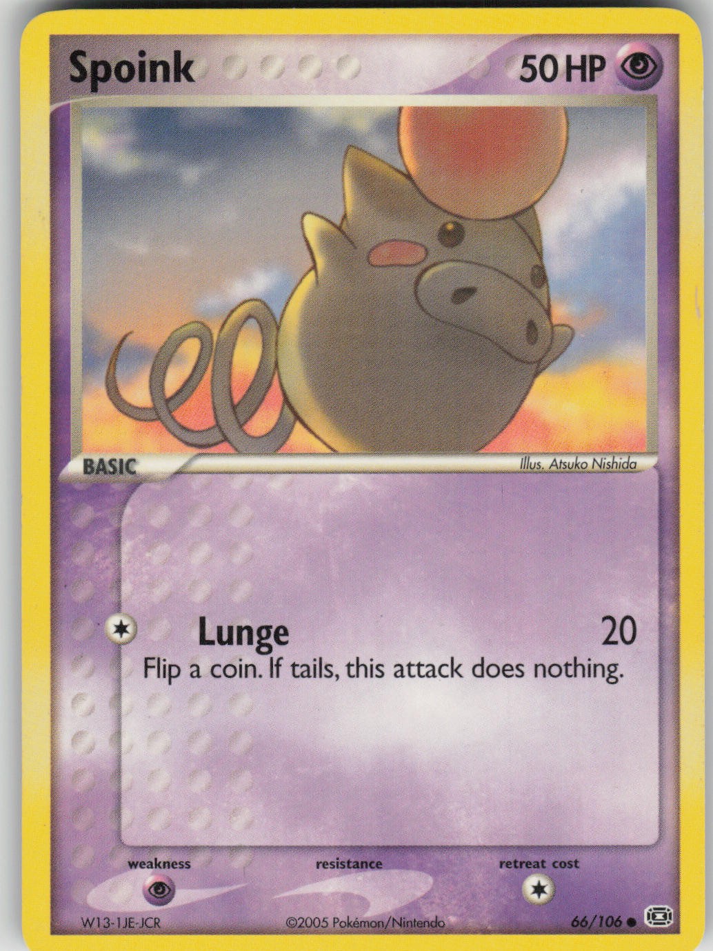 Pokemon TCG Spoink Common Emerald 66/106