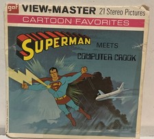 GAF View-Master Cartoon Favorites Superman Meets Computer Crook Picture Reels