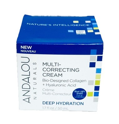 Andalou Naturals Deep Hydration Multi Correcting Cream, 1.7 Oz, New