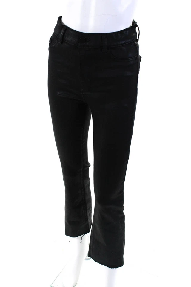 DL 1961 女式纽扣拉链懒人靴裤黑色 27 码 — 第 2/4 张图片