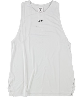 Reebok Womens United By Fitness Perforated Muscle Tank Top, Grey, Small