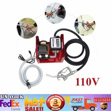 Electric Fuel Transfer Pump Self-priming Oil Diesel Pump 110V  Hoses  Nozzle