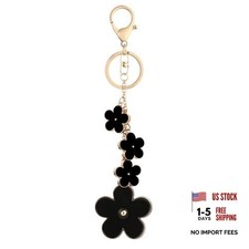 Bag Charms Cute Keychain Purse Charms Handbag Accessory Gifts for Black Floral