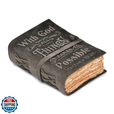 LEATHER VILLAGE Leather Bound Vintage Bible Journal – 200 Pages H