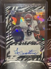 2022 Pro Set John Metchie III Zebra Refractor RC Auto 5/5  Alabama New York Jets