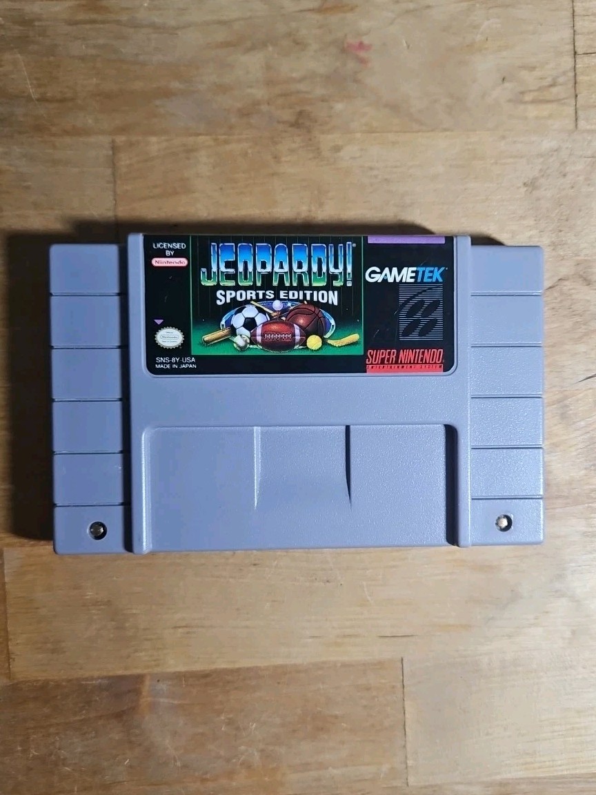 Jeopardy Sports Edition Super Nintendo Entertainment System SNES 1993 Tested