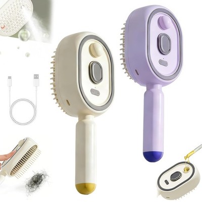 2PCS Electric Spray Air Cushion Massage Comb,Self-Cleaning Anti-Tangle