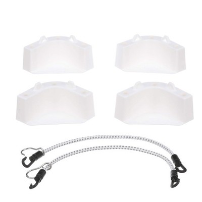 Attwood 14137-7 Cooler Mounting Kit, 4 Corner Pieces, 2 Quick-Connect Stretch...