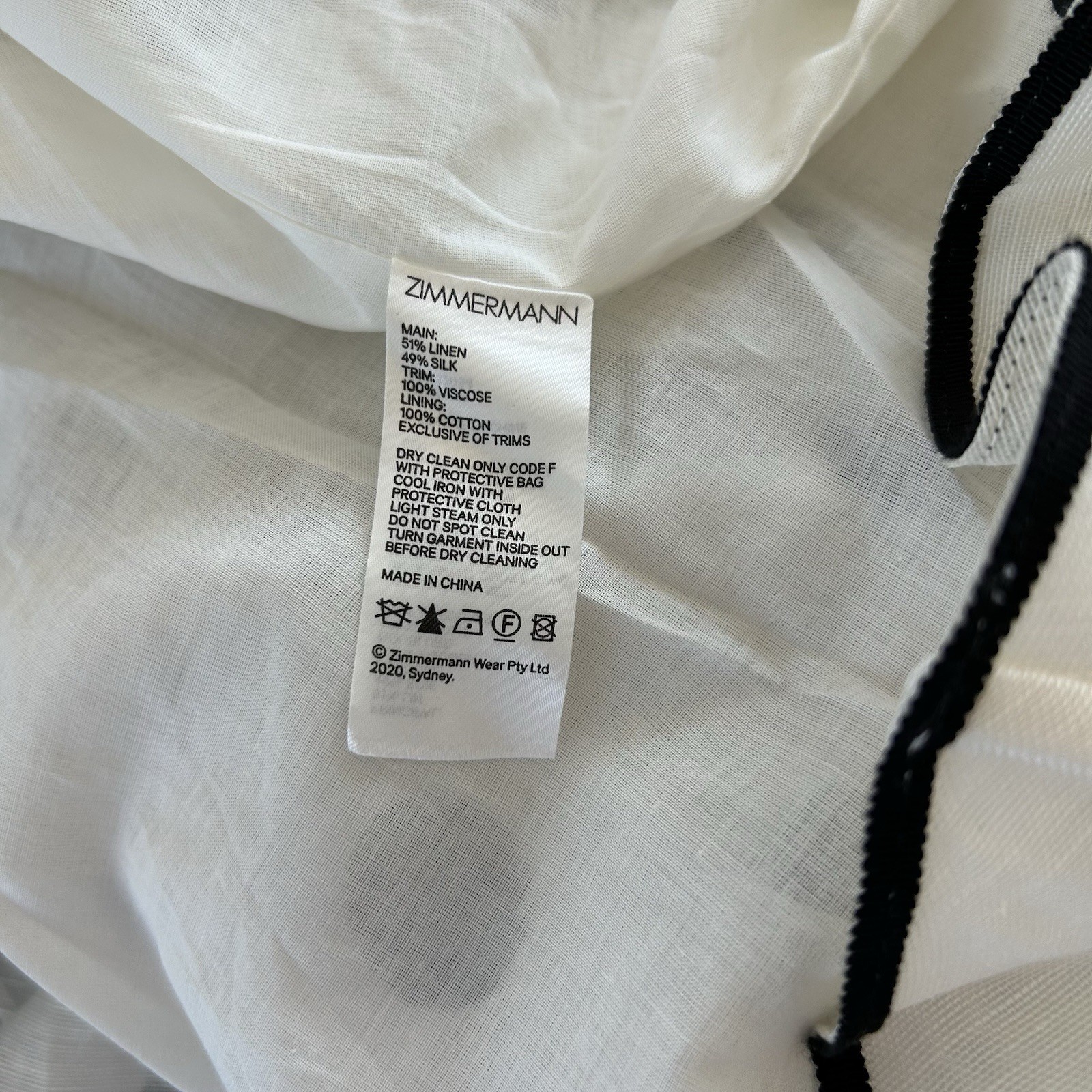 Zimmermann Lovestruck Midi Dress White Polka Dot Midi Sz 0 AU 8/US 4 RRP $1500