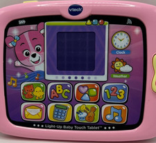 Vtech Light-Up Baby Touch Tablet Educational Play Toy Pink Tested Works