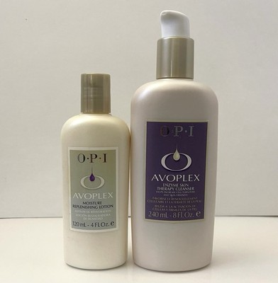 OPI Avoplex ENZYME SKIN THERAPY CLEANSER 8 oz /  MOISTURE REPLENISHING LOTION