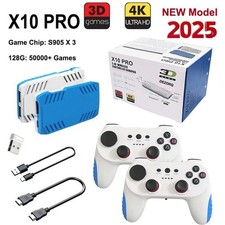 Retro X10 PRO 128GB Game Stick 4K HD TV Console 40 Simulators Dual Controllers