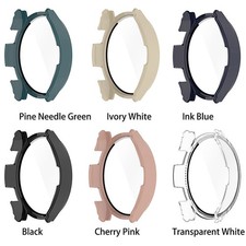 For Samsung Galaxy Watch 4 40mm 44mm PC Glass Full Screen Protector Case Cover