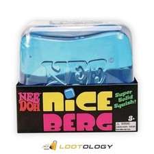 NeeDoh Nice Berg Blue XL Giant Nee Doh Niceberg Solid Squish Cube Block - NEW