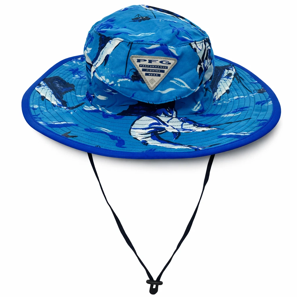 Columbia PFG Super Backcast Booney Hat L XL Navy CU0242 410 UPF New With Tags