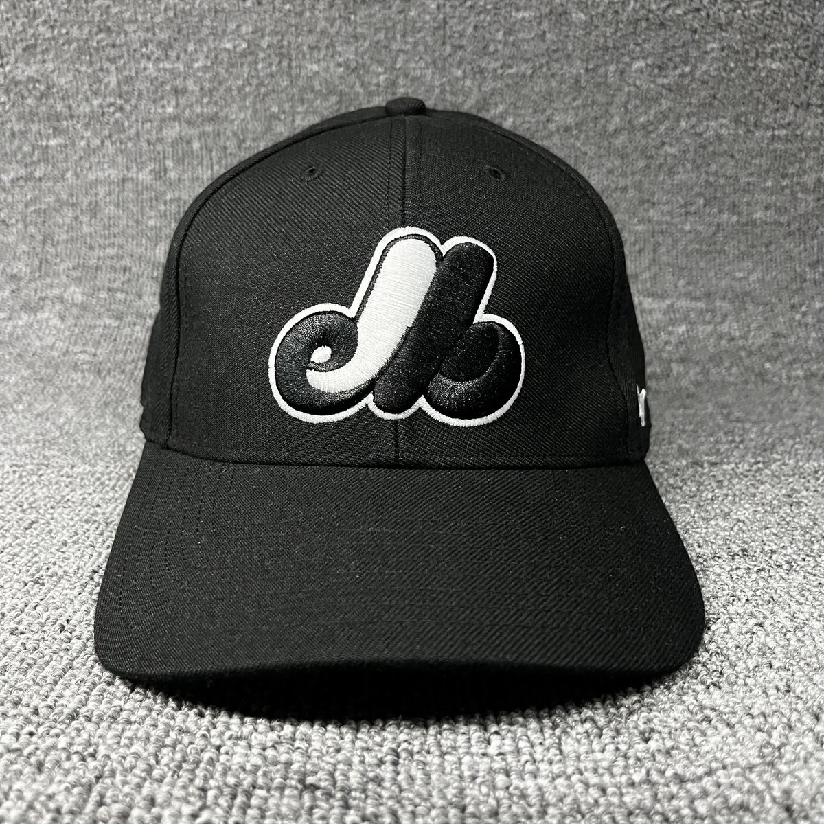 Montreal Expos '47 Brand MVP Hat Black Adjustable MLB Baseball Cap Gray
