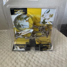 Unopened HELPING HANDS Magnifier MAGNIFYING GLASS in Package HARBOR FREIGHT#27 
