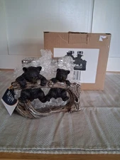 Black Bears On A Branch Salt and Pepper Shakers-Wildlife-Cabin-Rustic-Lodge