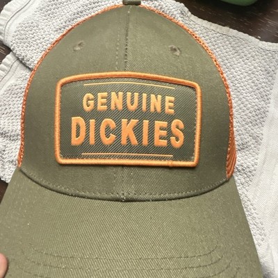 Dickies Trucker Hat Green/Orange Solid Adjustable Snapback One Size Casual