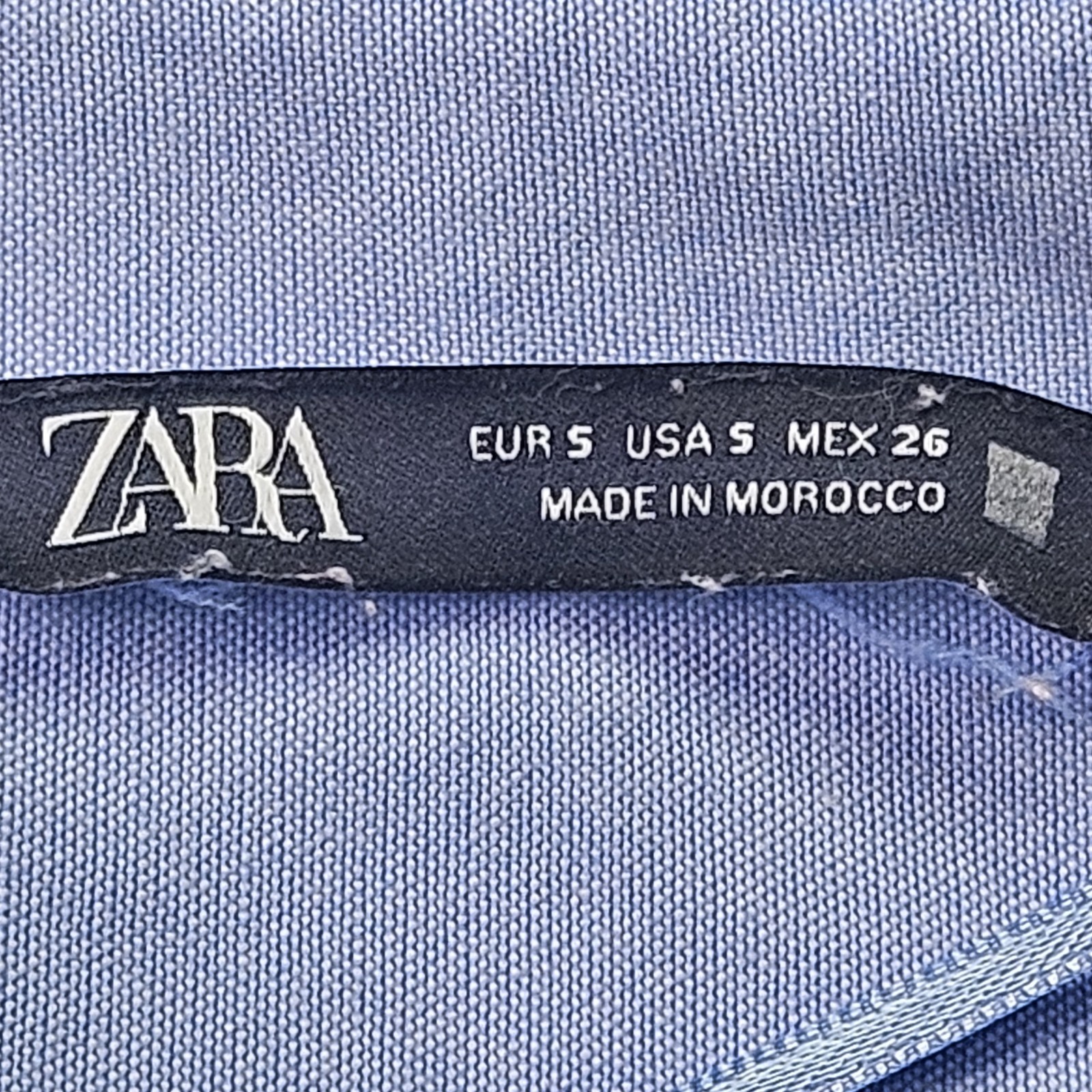 ZARA Basic Women's SMALL Light Blue Long Sleeve B… - image 2