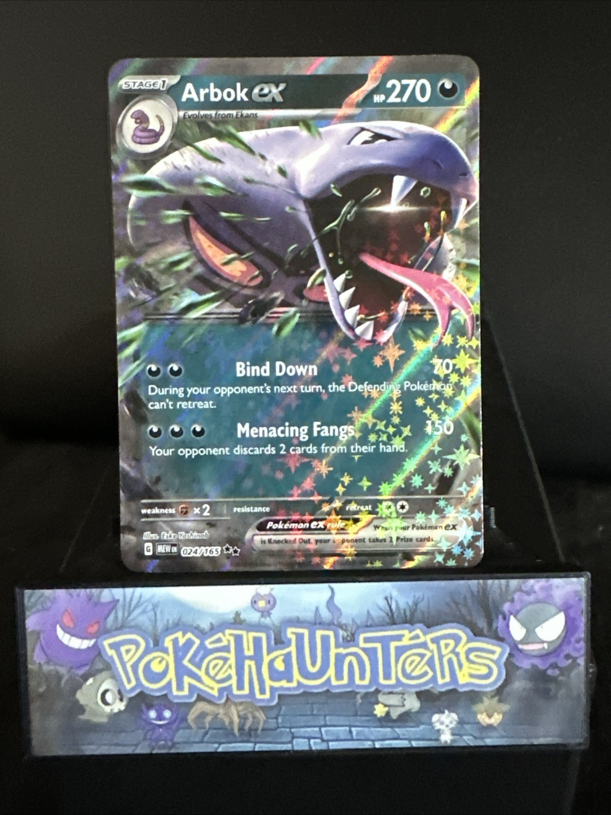 Pokemon Card Arbok EX 024/165 Double Rare Scarlet & Violet 151 Near Mint