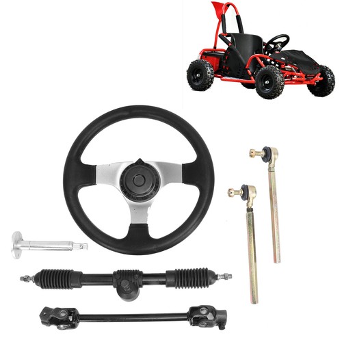 Steering Wheel Tie Rod Rack Go Kart Quad Assembly Set Replacement For - Picture 11 of 12