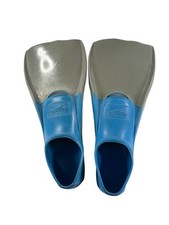 Speedo 10783 Trialon Rubber Swim Fin Gray  Blue Size M 7-8 US 40-41 EU Flippers