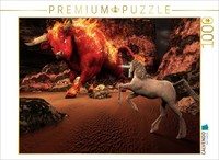 Calvendo Puzzle Red Bull | 1000 Pieces, Finished Size 25.2 × 18.9 In (64 × 48 Cm