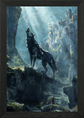 Howl of the Ancients Gerahmtes Wandbild Poster Leinwanddruck Bild