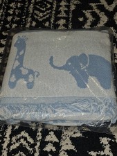 Baby Knit Blanket Throw Animals Elephant Guraffe New In Package