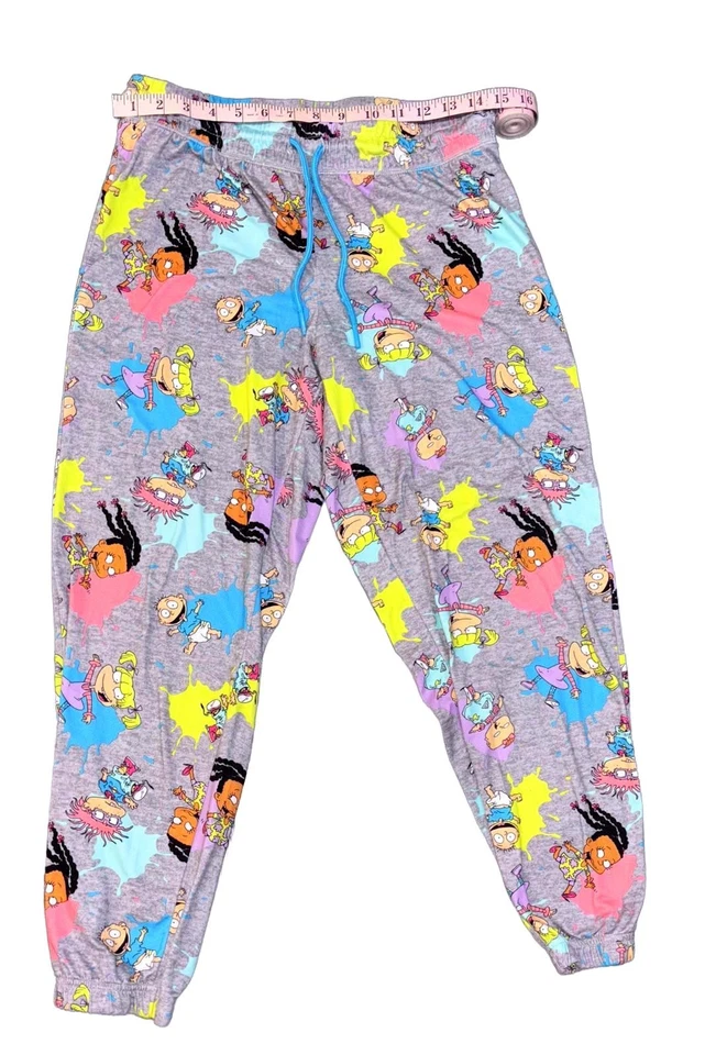 Pantalones de pijama Nickelodeon Rugrats coloridos con estampado de dibujos animados talla mediana para niños Foto 2 de 4