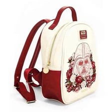 Loungefly Star Wars Darth Vader Mini Backpack Roses Floral NWT Ivory Red