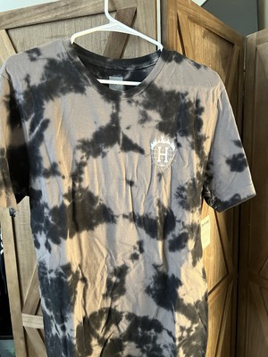 Huf x Thrasher Men Shirt Medium Gray Tie Dye Worldwide Skater Y2K Tee