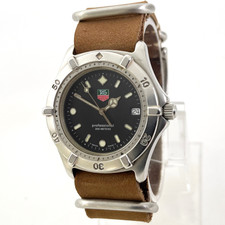 TAG HEUER 2000 Series WE1110-2 Watch Pro Diver 200m black silver mens gents