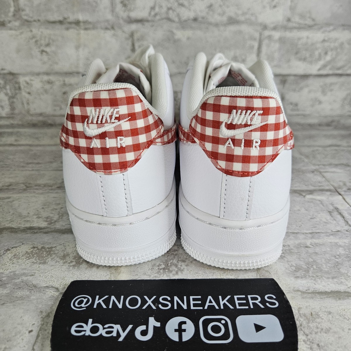 Nike Air Force 1 '07 Ess Low Mystic Red Gingham W DZ2784-101