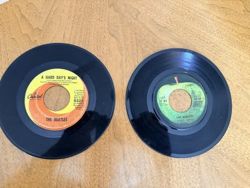 Vintage Beatles 45 Lot A Hard Day's Night Let It Be 7in Vinyl Rock Pop READ