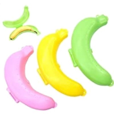 Banana Box für Bananen Aufbewahrung Plastik 3er Pack Gelb Grün Rosa