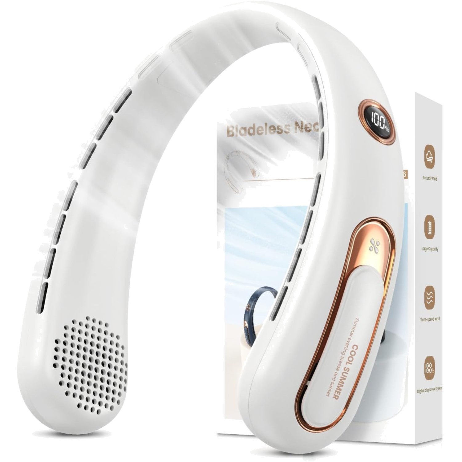 Ventilateur de cou ergonomique en silicone premium pour adulte