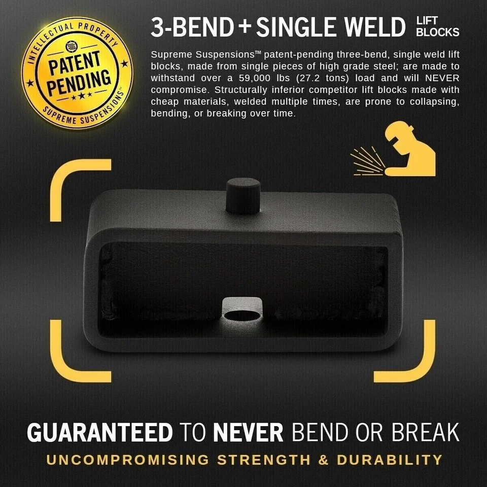 3" Front + 2" Rear Lift Kit + UniBall UCA for 2007-2018 Chevrolet Silverado 1500 - Image 4 of 4