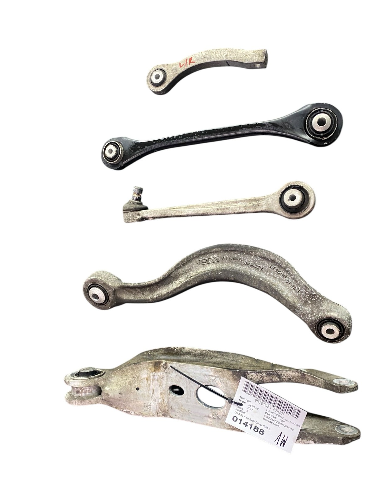 2015-2020 BENTLEY BENTAYGA 6.0L Awd Rear Driver Lower &Upper Control Arm Set (5)