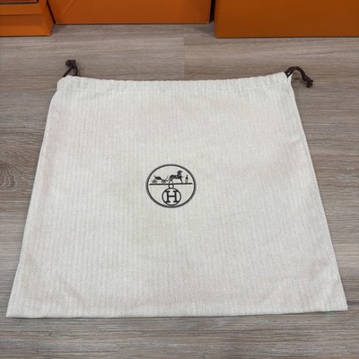 Authentic Hermes Dust Bag Storage Bag Pouch Size Approx 15 X 14 Inches