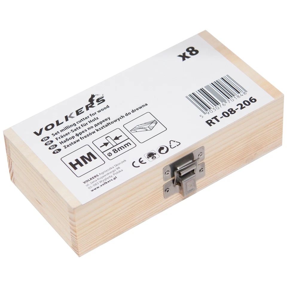 Fräser Set 8 tgl Schaft 8 mm Nutenfräser Profilfräser Kantfräser für Holz - Bild 4 von 4