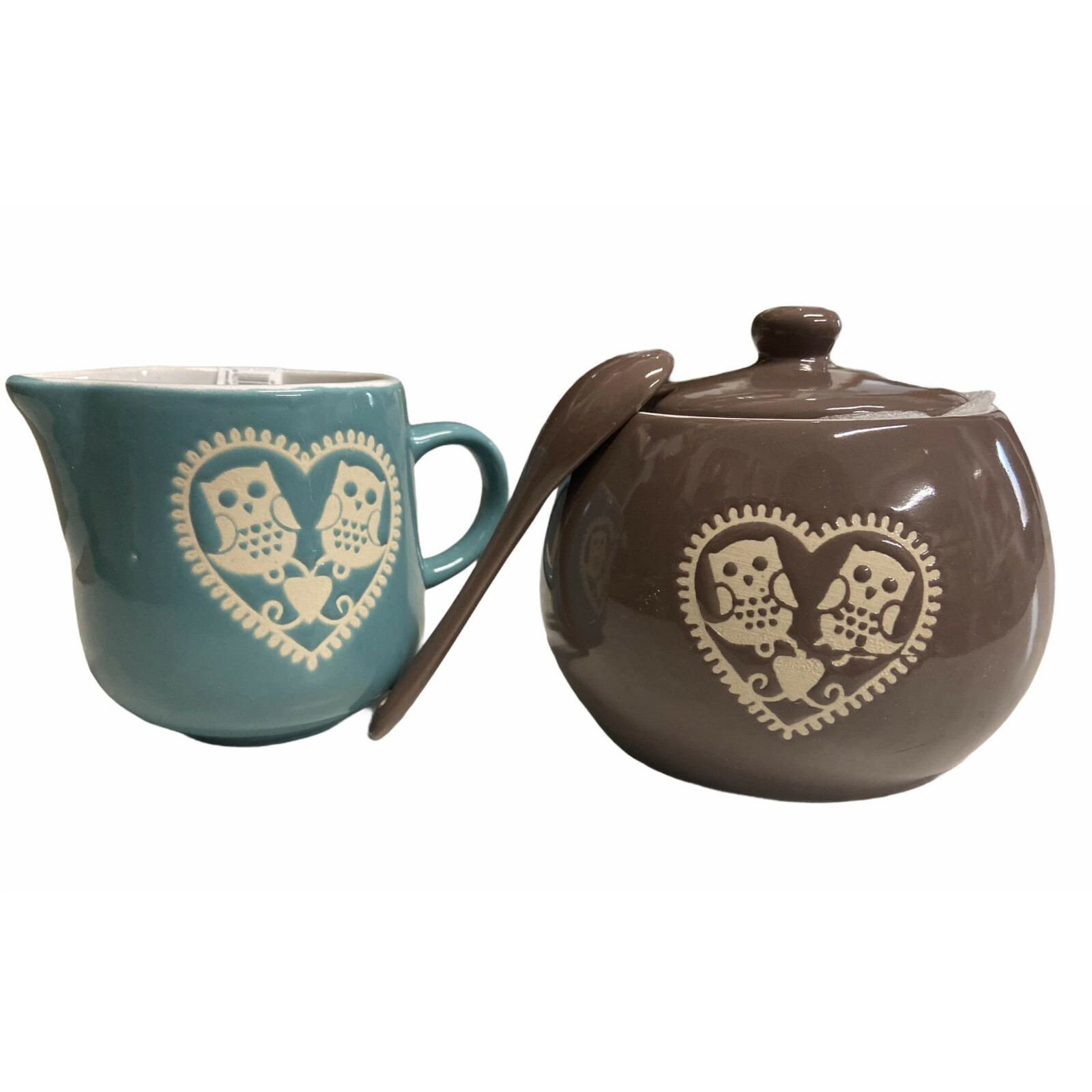 Villa D'Este Home Tivoli Sugar Bowl with Spoon and Milk Jug